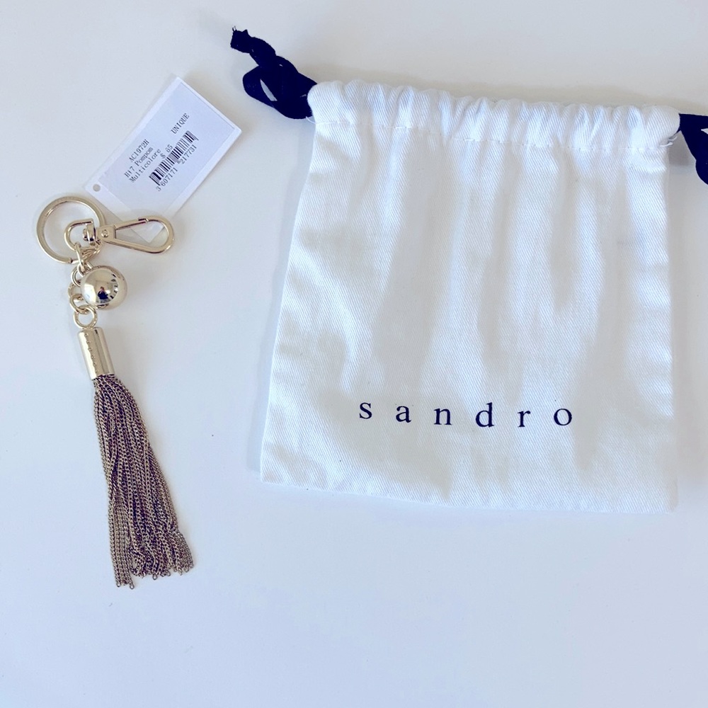 Sandro gold keychain bag charm